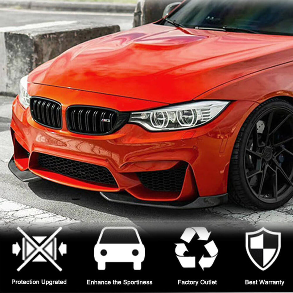 BMW F80 M3 F82 F83 M4 2014-2020 Front Bumper Splitters Carbon Fiber-Ahacarbon