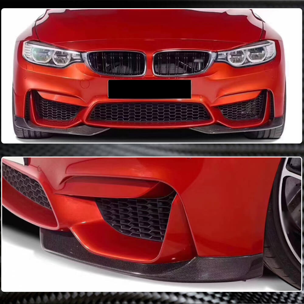 BMW F80 M3 F82 F83 M4 2014-2020 Front Bumper Splitters Carbon Fiber-Ahacarbon