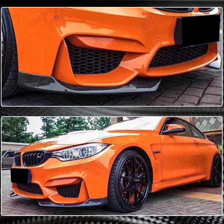 BMW F80 M3 F82 F83 M4 2014-2020 Front Bumper Splitters Carbon Fiber-Ahacarbon