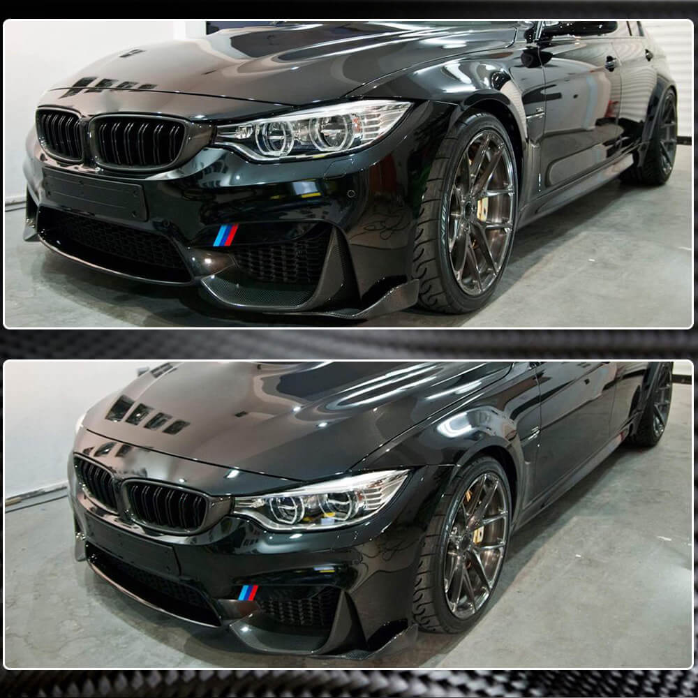 BMW F80 M3 F82 F83 M4 2014-2020 Front Bumper Splitters Carbon Fiber-Ahacarbon