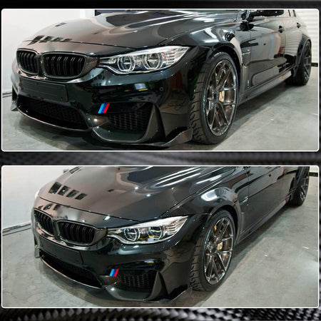BMW F80 M3 F82 F83 M4 2014-2020 Front Bumper Splitters Carbon Fiber-Ahacarbon