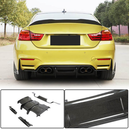 BMW F80 M3 F82 F83 M4 2014-2020 Rear Bumper Diffuser Carbon Fiber-Ahacarbon