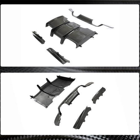 BMW F80 M3 F82 F83 M4 2014-2020 Rear Bumper Diffuser Carbon Fiber-Ahacarbon