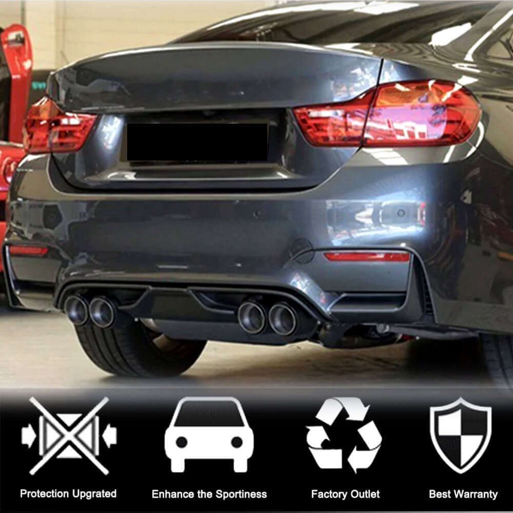 BMW F80 M3 F82 F83 M4 2014-2020 Rear Bumper Diffuser Carbon Fiber-Ahacarbon