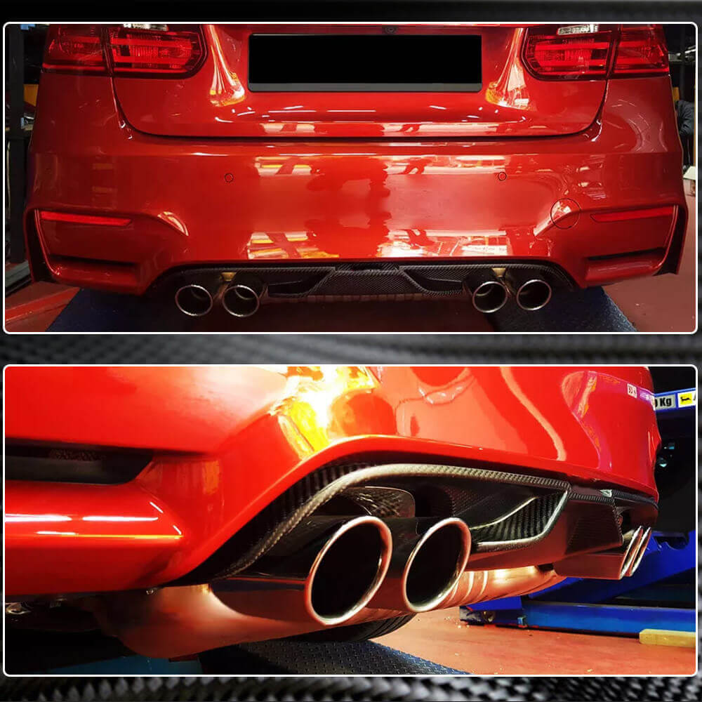 BMW F80 M3 F82 F83 M4 2014-2020 Rear Bumper Diffuser Carbon Fiber-Ahacarbon