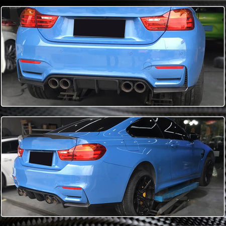 BMW F80 M3 F82 F83 M4 2014-2020 Rear Bumper Diffuser Lip Carbon Fiber-Ahacarbon