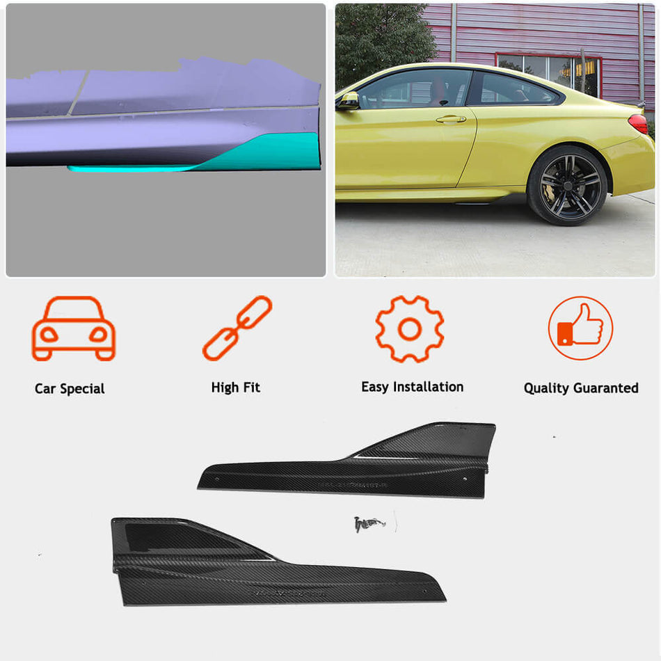 BMW F80 M3 F82 F83 M4 2014-2020 Side Skirts Carbon Fiber-Ahacarbon