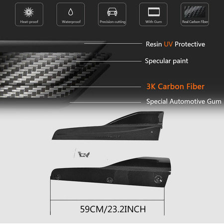 BMW F80 M3 F82 F83 M4 2014-2020 Side Skirts Carbon Fiber-Ahacarbon