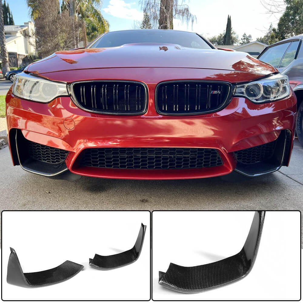 BMW F80 M3 F82 F83 M4 2014-2020 Front Bumper Splitters Carbon Fiber/FRP-Ahacarbon