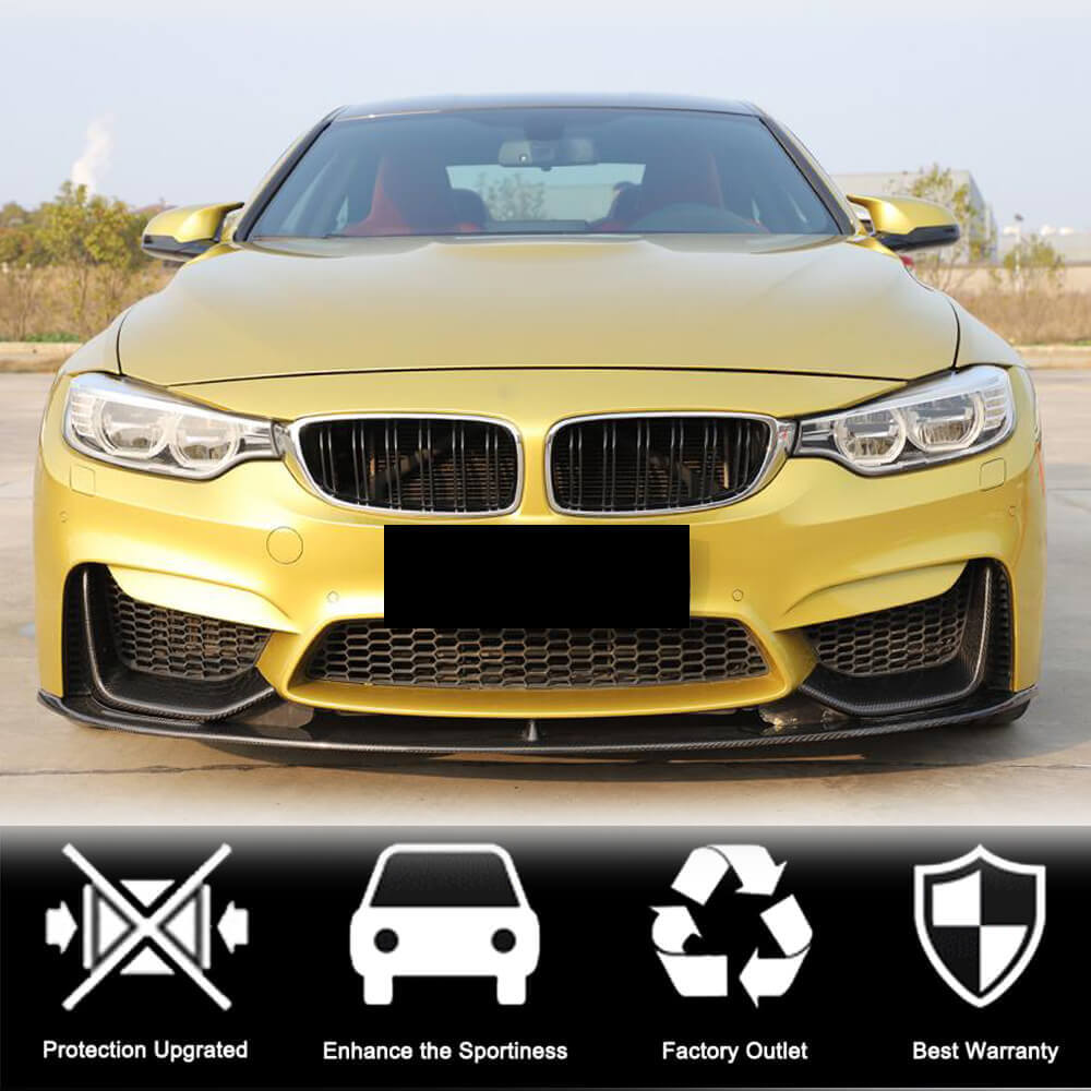 BMW F80 M3 F82 F83 M4 2014-2020 Front Bumper Splitters Carbon Fiber/FRP-Ahacarbon