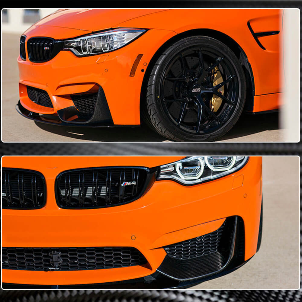 BMW F80 M3 F82 F83 M4 2014-2020 Front Bumper Splitters Carbon Fiber/FRP-Ahacarbon
