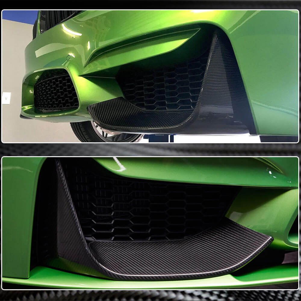 BMW F80 M3 F82 F83 M4 2014-2020 Front Bumper Splitters Carbon Fiber/FRP-Ahacarbon