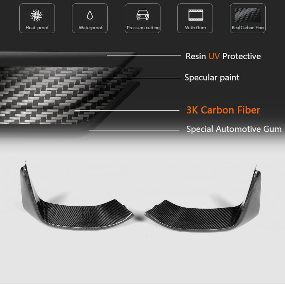 BMW F80 M3 F82 F83 M4 2014-2020 Front Bumper Splitters Carbon Fiber/FRP-Ahacarbon