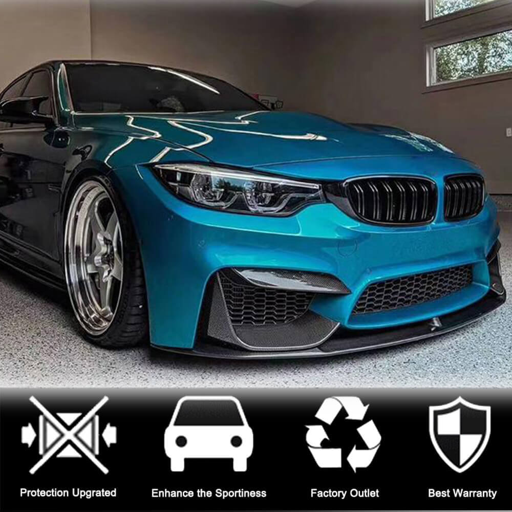 BMW F80 M3 F82 F83 M4 2014-2020 Front Upper Bumper Splitters Dry Carbon Fiber-Ahacarbon