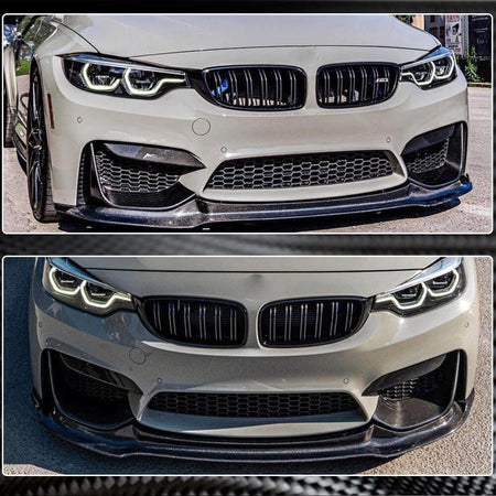BMW F80 M3 F82 F83 M4 2014-2020 Front Upper Bumper Splitters Dry Carbon Fiber-Ahacarbon