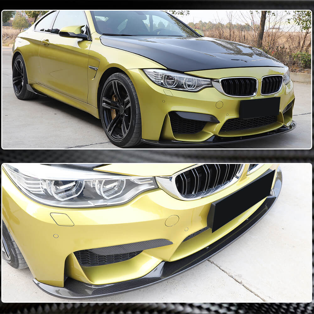 BMW F80 M3 F82 F83 M4 2014-2020 Front Upper Bumper Splitters Dry Carbon Fiber-Ahacarbon