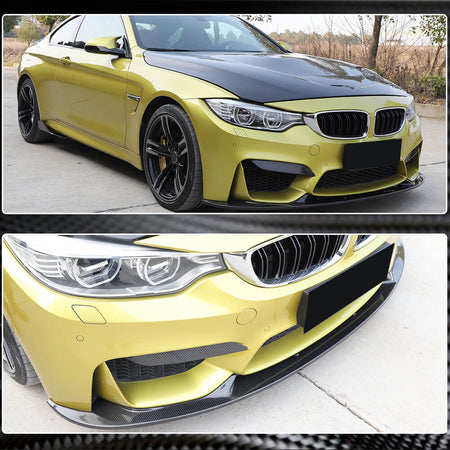 BMW F80 M3 F82 F83 M4 2014-2020 Front Upper Bumper Splitters Dry Carbon Fiber-Ahacarbon