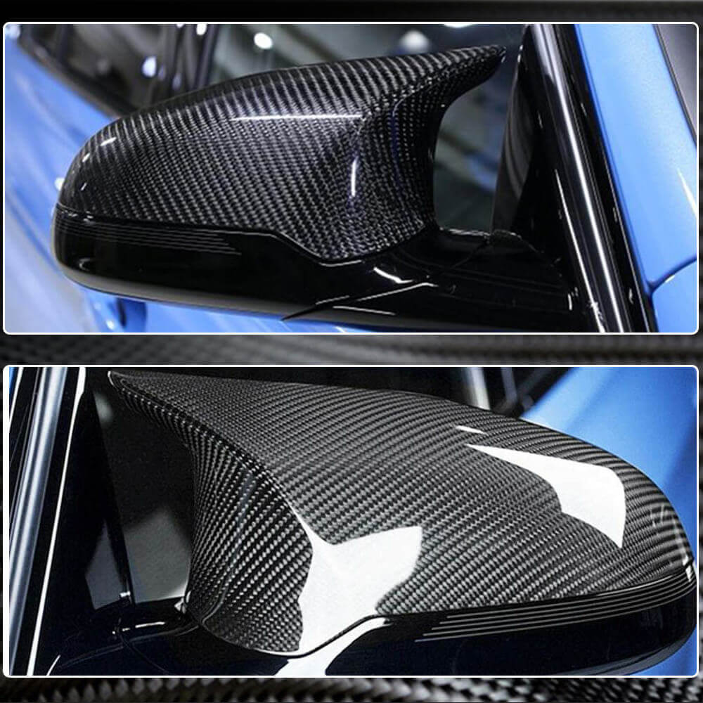 BMW F80 M3 F82 F83 M4 F87 M2C 2014-2020 Mirror Covers Pair Replacement Dry Carbon Fiber-Ahacarbon