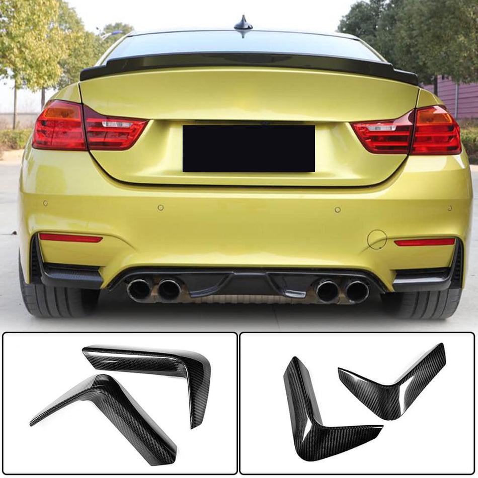BMW F80 M3 F82 F83 M4 2014-2020 Rear Bumper Splitters DRY Carbon Fiber/FRP-Ahacarbon