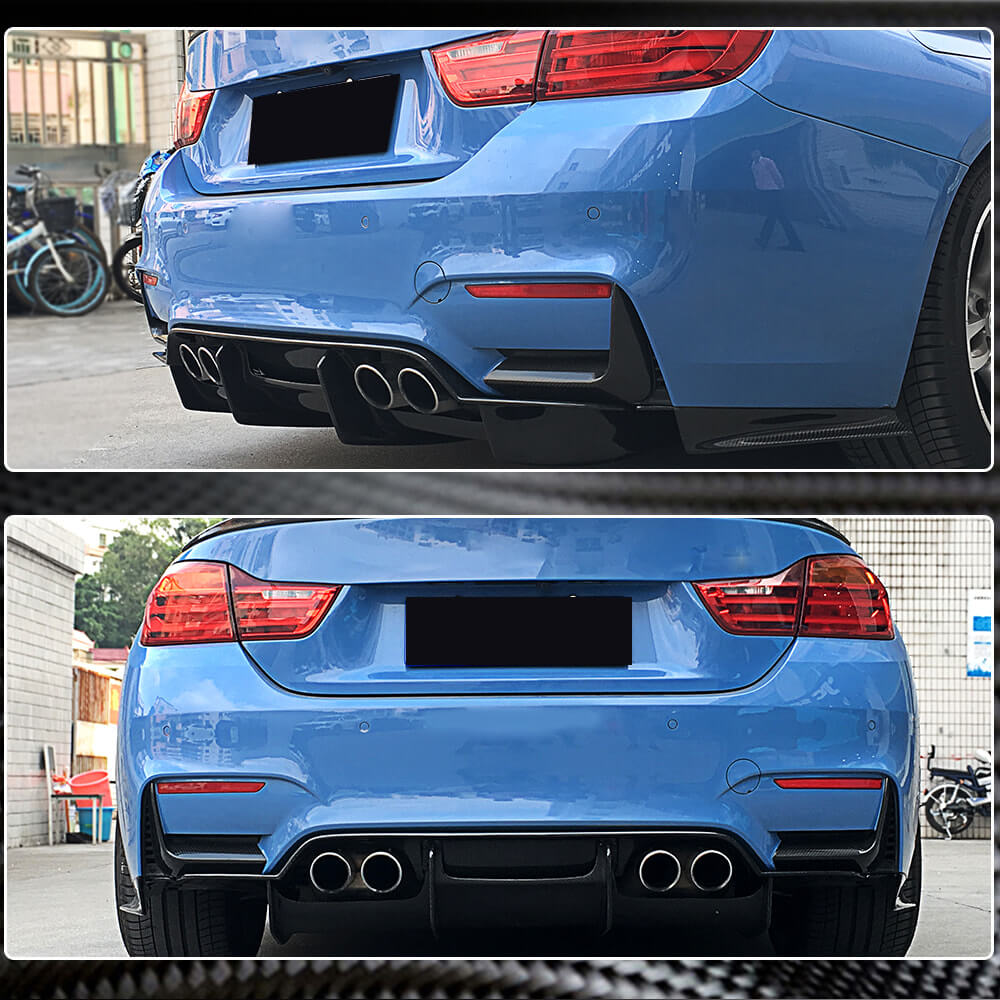 BMW F80 M3 F82 F83 M4 2014-2020 Rear Bumper Splitters DRY Carbon Fiber/FRP-Ahacarbon
