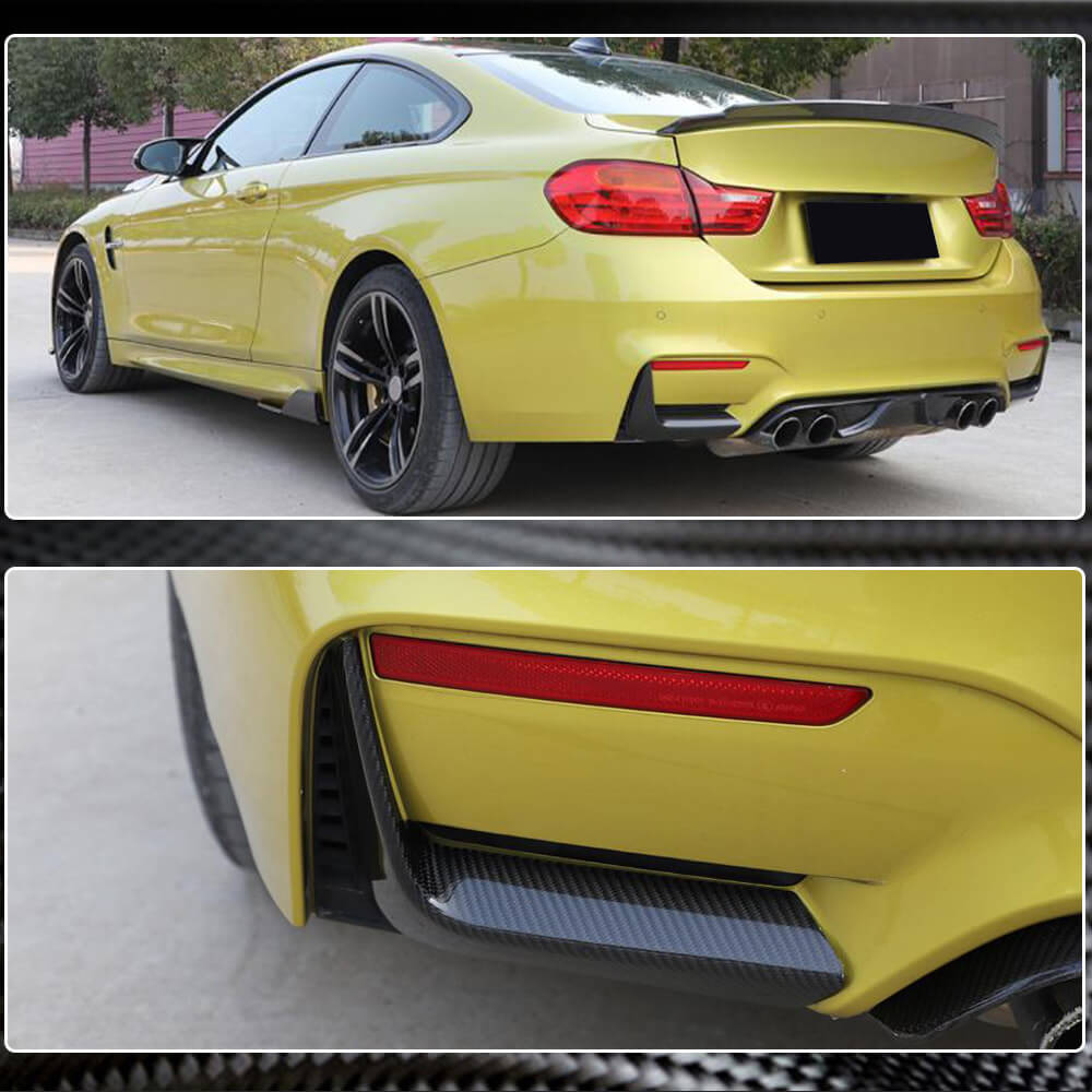 BMW F80 M3 F82 F83 M4 2014-2020 Rear Bumper Splitters DRY Carbon Fiber/FRP-Ahacarbon