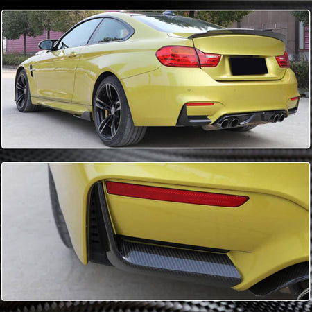 BMW F80 M3 F82 F83 M4 2014-2020 Rear Bumper Splitters DRY Carbon Fiber/FRP-Ahacarbon