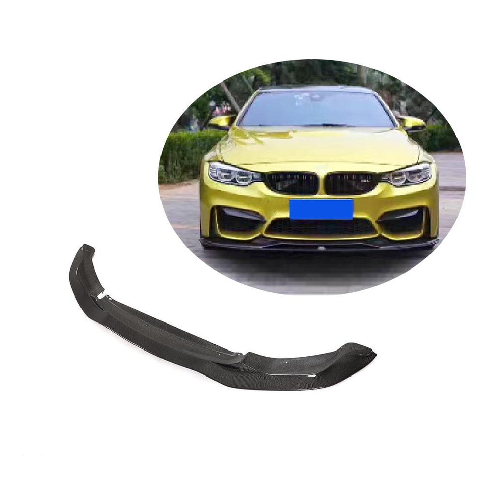 BMW F80 M3 F82 F83 M4 2014-2019 Front Bumper Lip Carbon Fiber-Ahacarbon