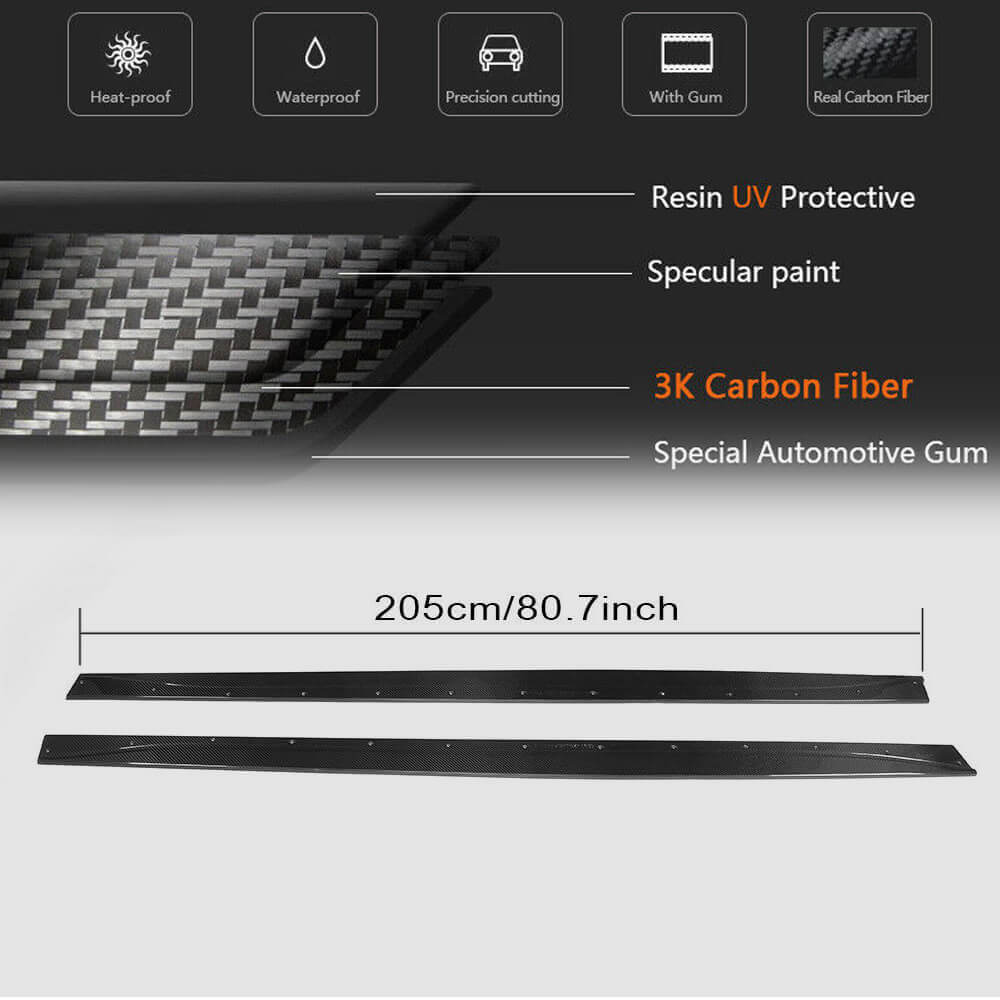 BMW F82 F83 M4 2015-2020 Side Skirts Carbon Fiber/FRP-Ahacarbon