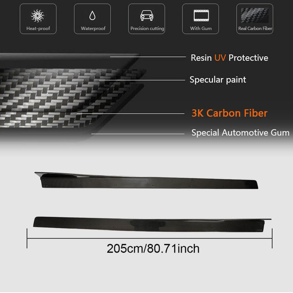 BMW F82 F83 M4 2015-2019 Side Skirts Carbon Fiber-Ahacarbon