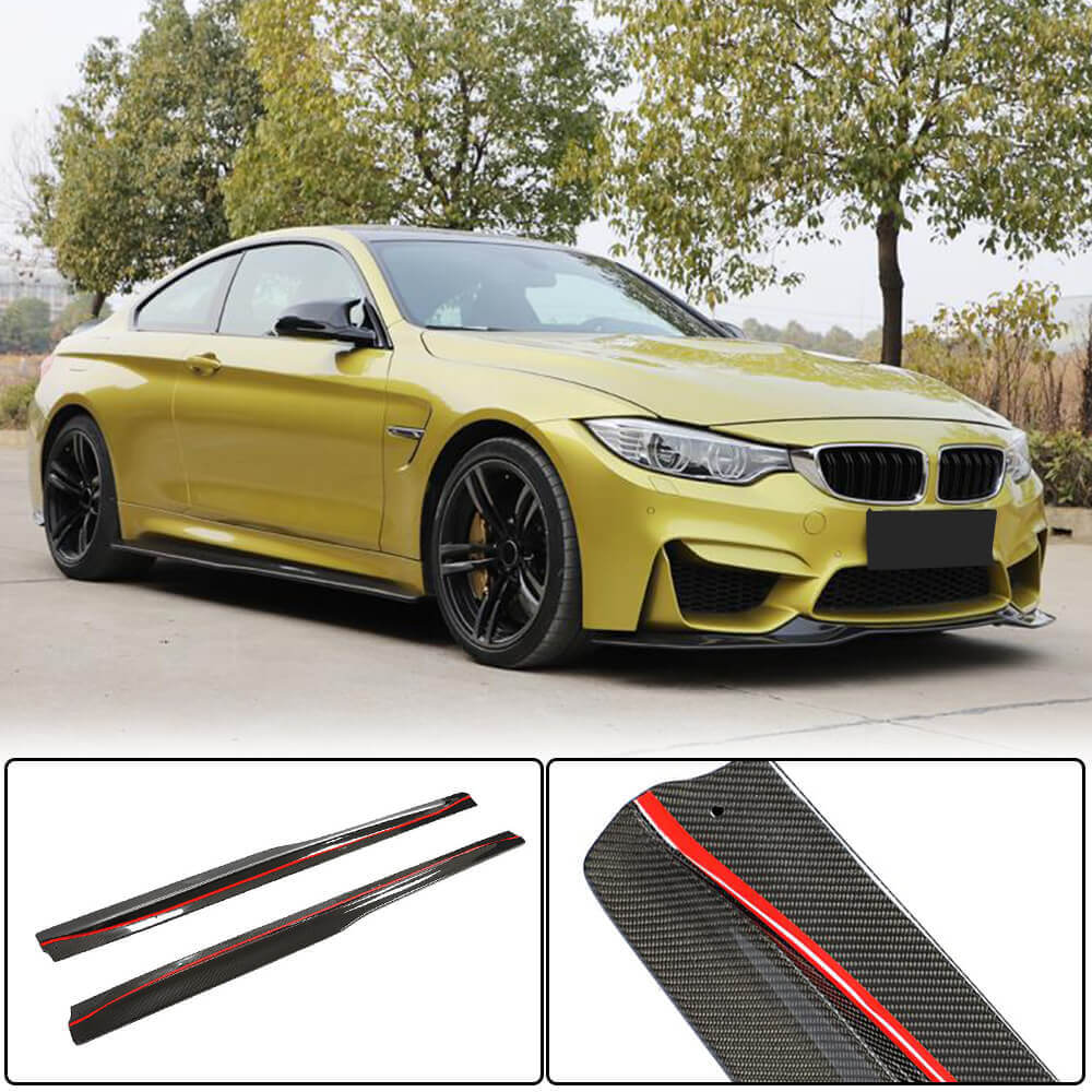 BMW F82 F83 M4 2015-2019 Side Skirts Carbon Fiber/FRP-Ahacarbon