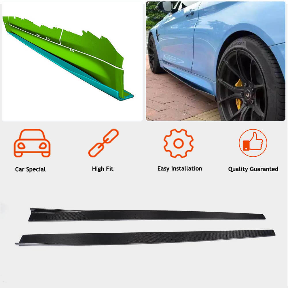 BMW F82 F83 M4 2015-2019 Side Skirts Carbon Fiber-Ahacarbon