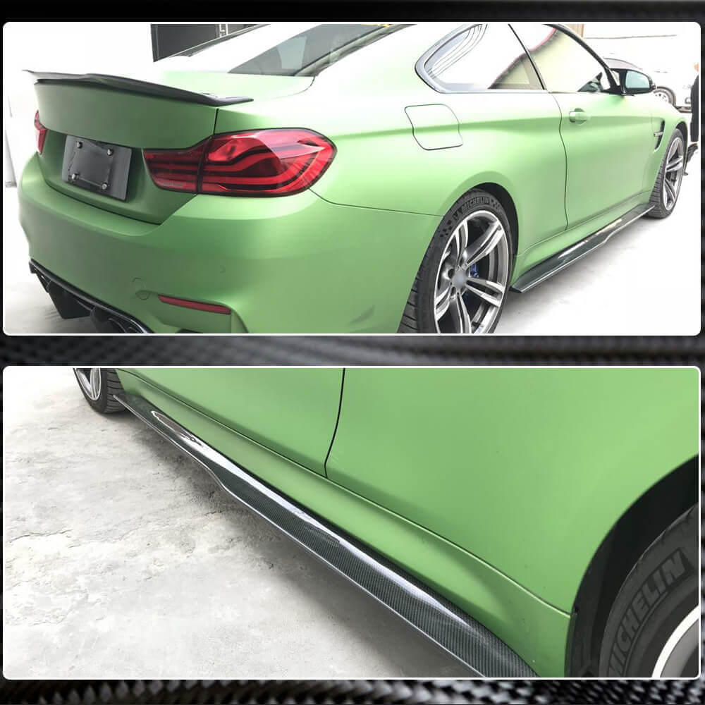BMW F82 F83 M4 2015-2019 Side Skirts Carbon Fiber/FRP-Ahacarbon