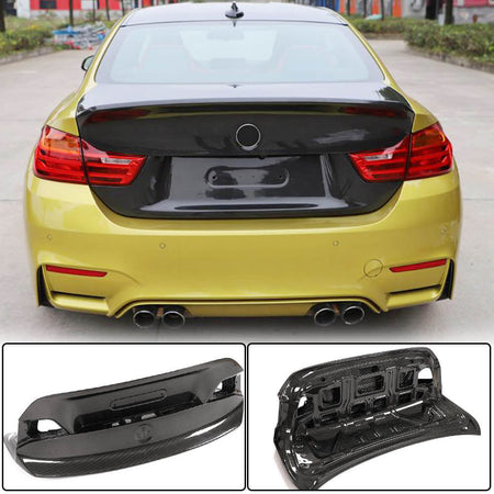 BMW F32 F82 M4 Rear Trunk Boot Lid Cover Dry Carbon Fiber-Ahacarbon