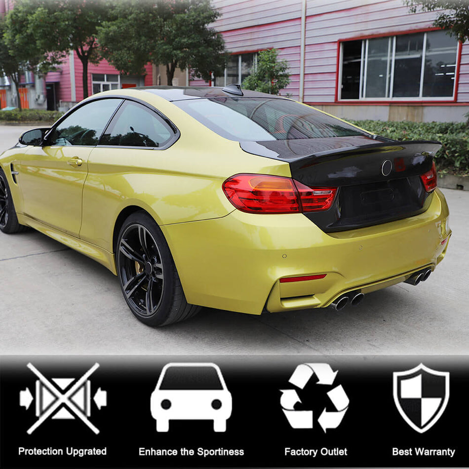 BMW F32 F82 M4 Rear Trunk Boot Lid Cover Dry Carbon Fiber-Ahacarbon