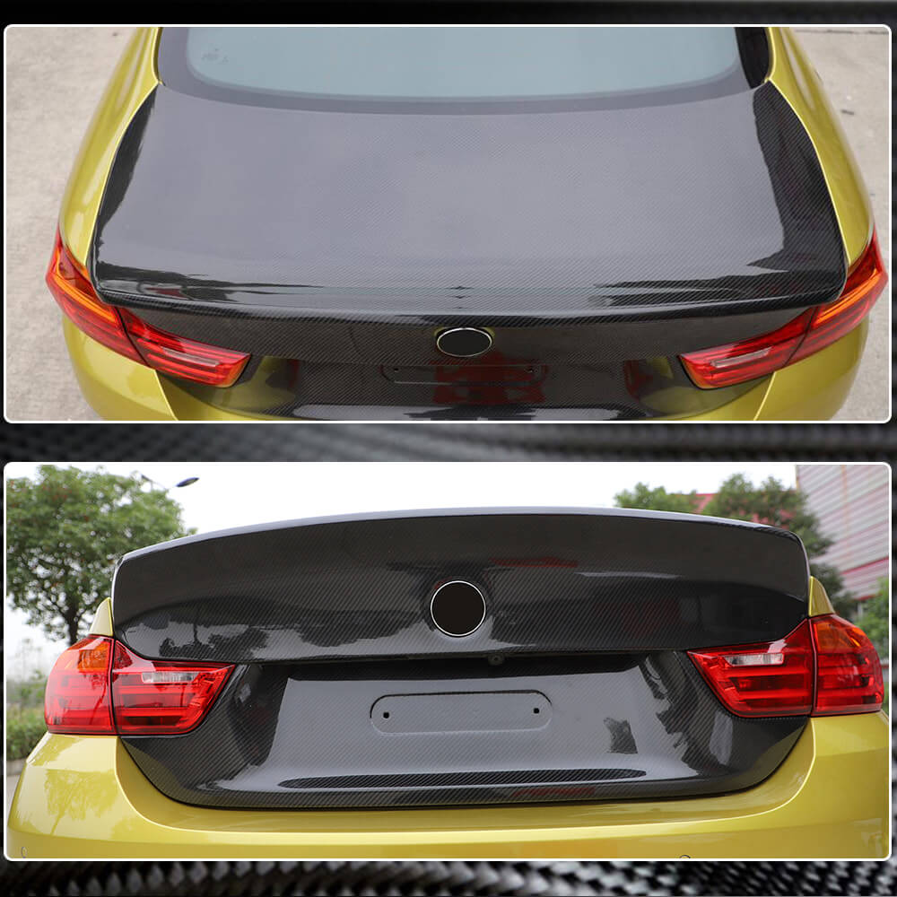 BMW F32 F82 M4 Rear Trunk Boot Lid Cover Dry Carbon Fiber-Ahacarbon