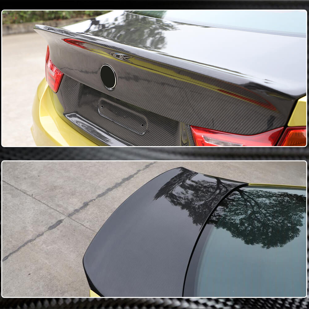 BMW F32 F82 M4 Rear Trunk Boot Lid Cover Dry Carbon Fiber-Ahacarbon