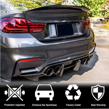 BMW F82 M4 Coupe 2014-2019 Rear Trunk Spoiler Carbon Fiber-Ahacarbon