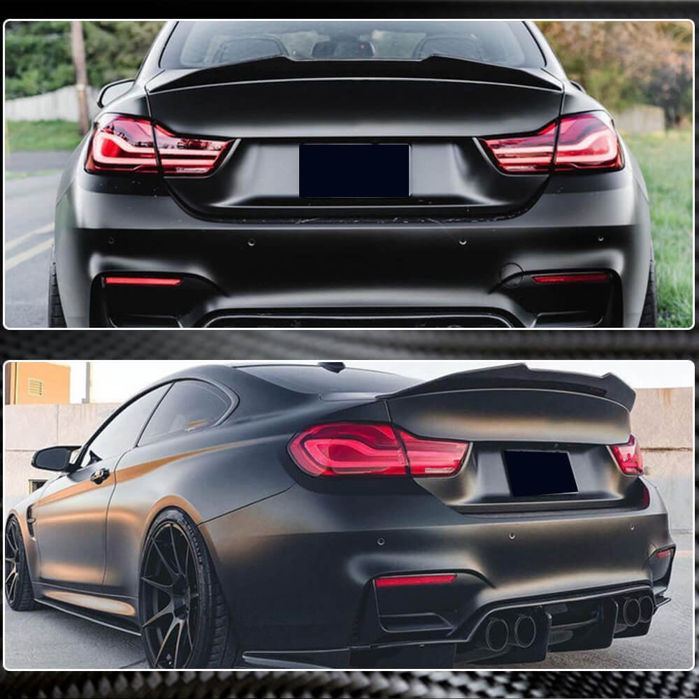 BMW F82 M4 Coupe 2014-2019 Rear Trunk Spoiler Carbon Fiber-Ahacarbon