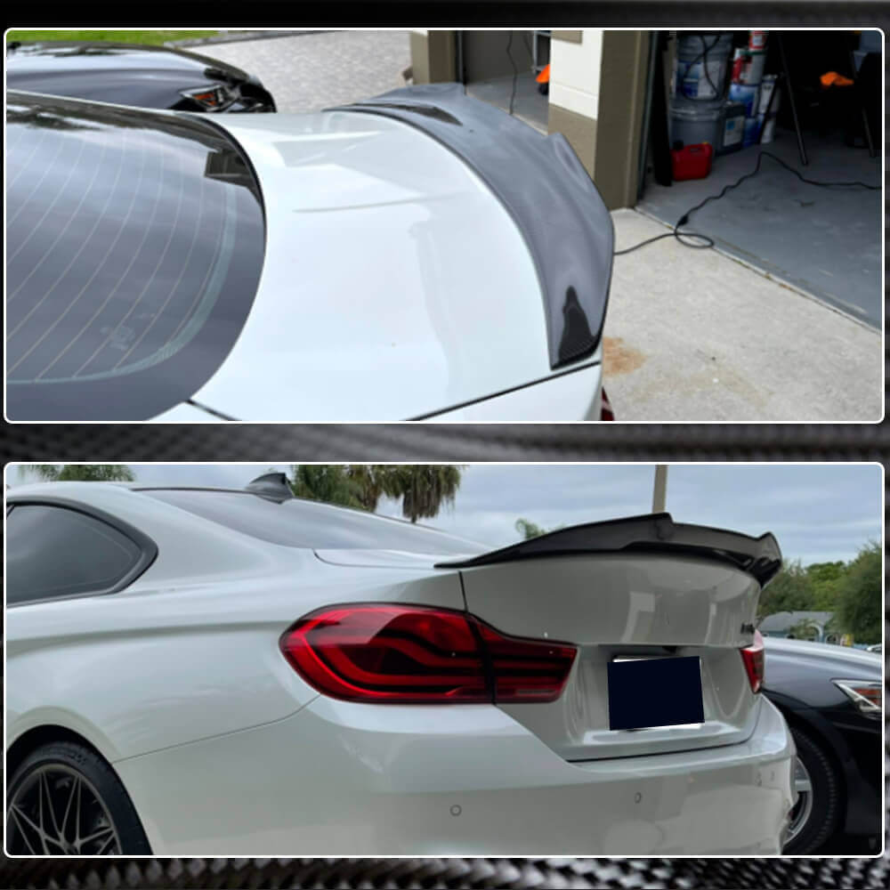 BMW F82 M4 Coupe 2014-2019 Rear Trunk Spoiler Carbon Fiber-Ahacarbon