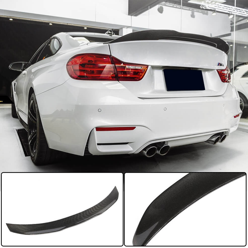 BMW F82 M4 Coupe 2015-2020 Rear Trunk Spoiler Carbon Fiber-Ahacarbon