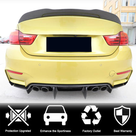 BMW F82 M4 Coupe 2015-2020 Rear Trunk Spoiler Carbon Fiber-Ahacarbon