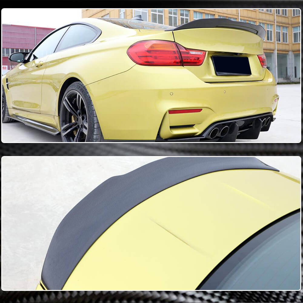 BMW F82 M4 Coupe 2015-2020 Rear Trunk Spoiler Carbon Fiber-Ahacarbon