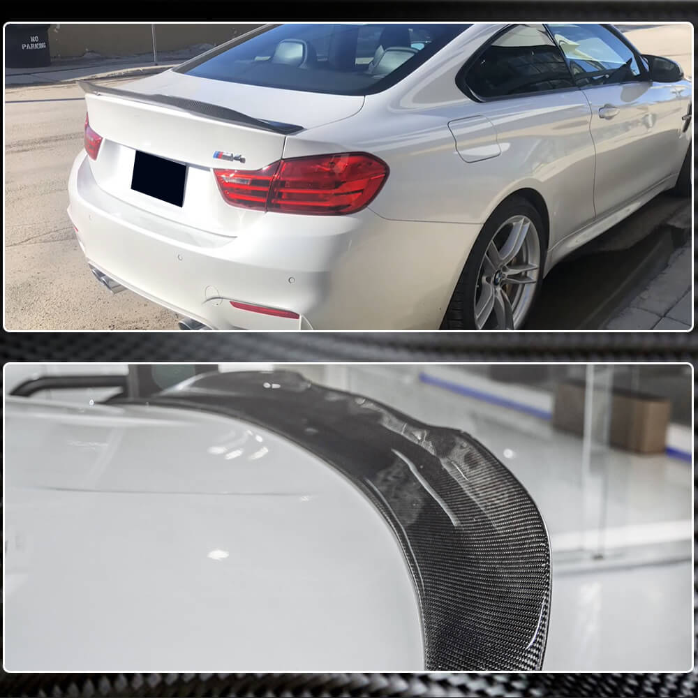 BMW F82 M4 Coupe 2015-2020 Rear Trunk Spoiler Carbon Fiber-Ahacarbon