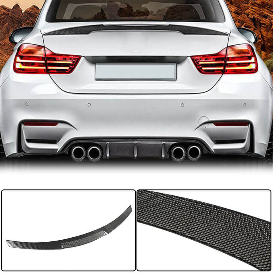 BMW F82 M4 Coupe 2015-2020 Rear Trunk Spoiler Carbon Fiber/FRP-Ahacarbon