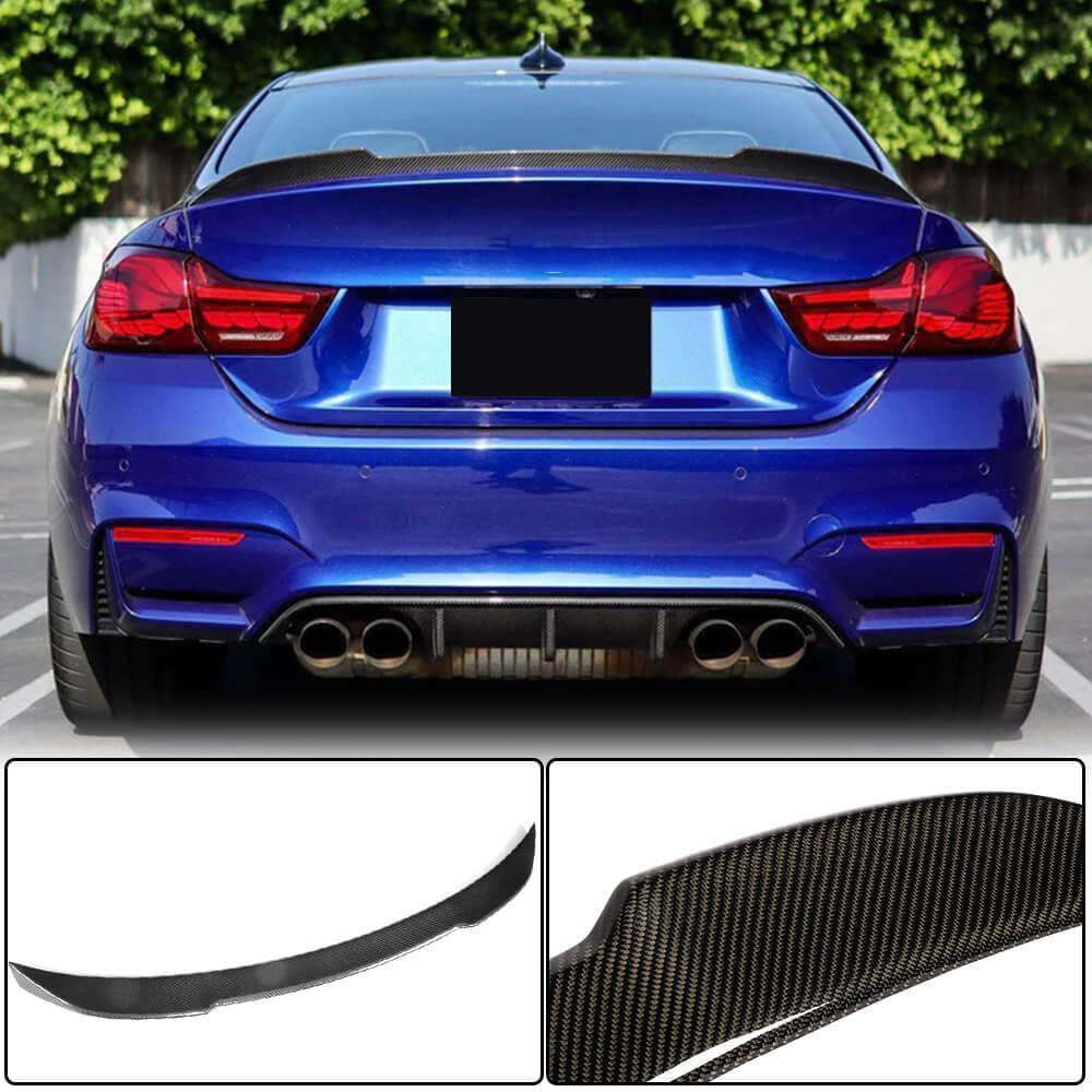 BMW F82 M4 Coupe 2015-2020 Rear Trunk Spoiler Carbon Fiber-Ahacarbon