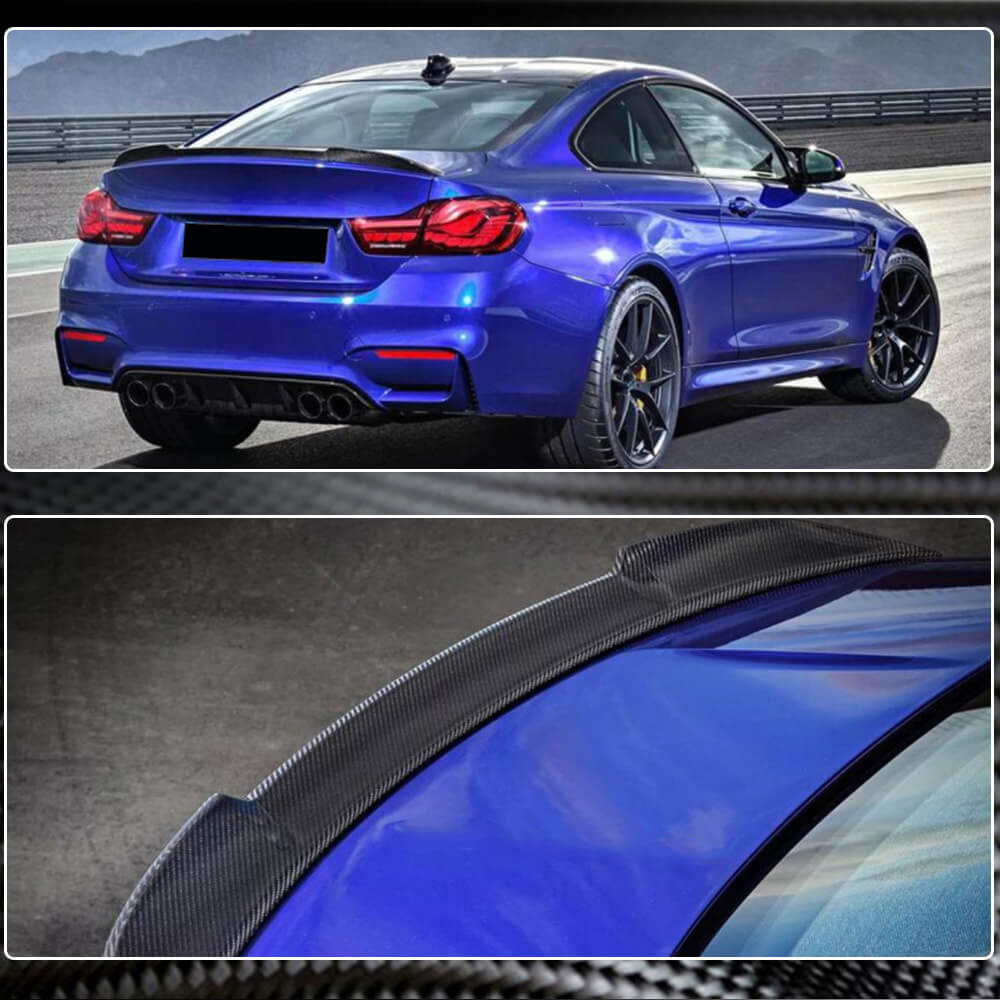 BMW F82 M4 Coupe 2015-2020 Rear Trunk Spoiler Carbon Fiber-Ahacarbon