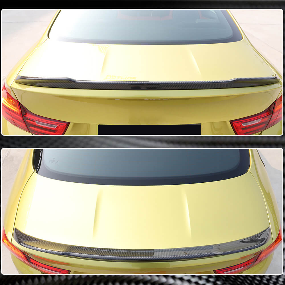 BMW F82 M4 Coupe 2015-2020 Rear Trunk Spoiler Carbon Fiber-Ahacarbon