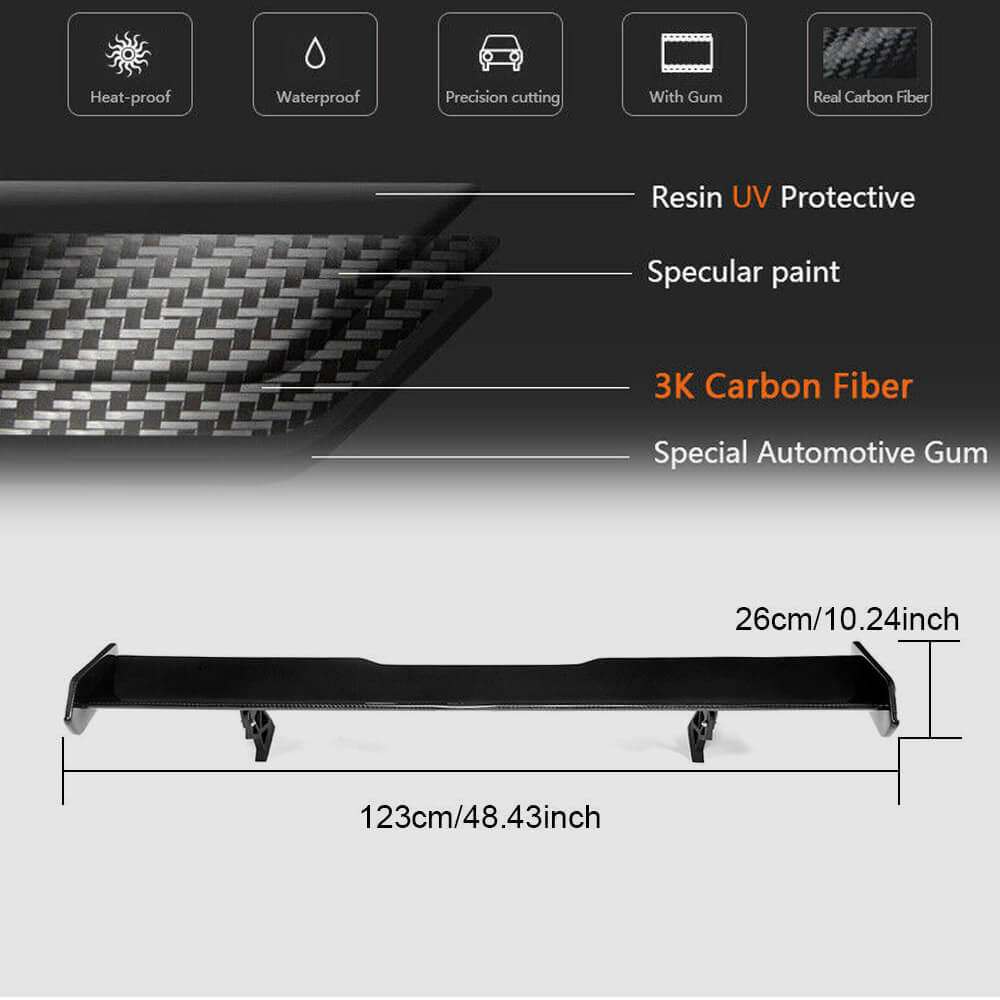 BMW F82 M4 Coupe 2015-2020 Rear Trunk Spoiler Carbon Fiber-Ahacarbon