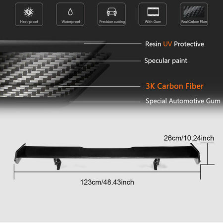 BMW F82 M4 Coupe 2015-2020 Rear Trunk Spoiler Carbon Fiber-Ahacarbon
