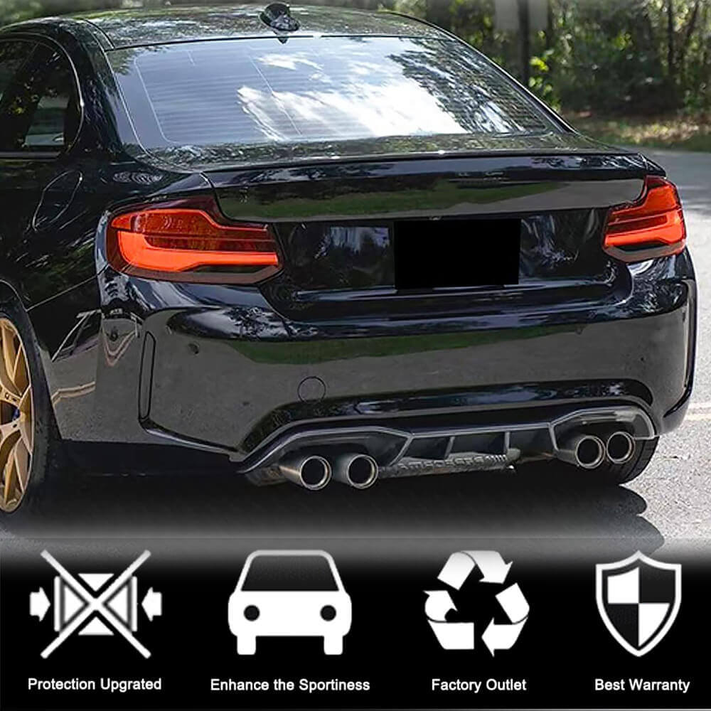 BMW 2 Series F87 M2 M2C 2016-2020 Rear Bumper Diffuser Carbon Fiber-Ahacarbon